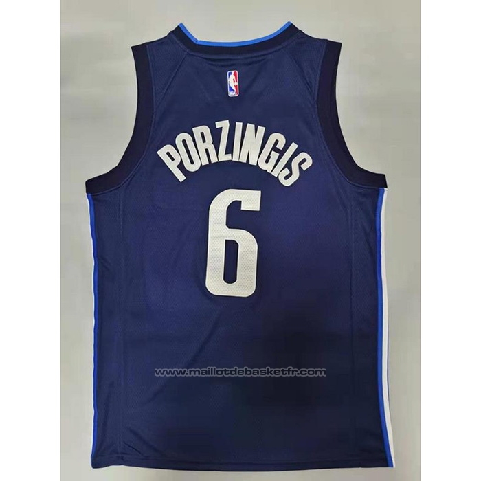 Maillot Doncic Mavericks Kristaps Porzingis #6 Statement 2020-21 Bleu